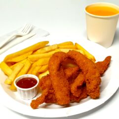 Deditos de pollo apanados